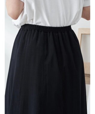 earth music&ecology レースティアードスカート Black