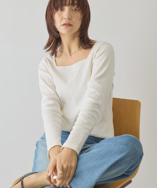 AMERICAN HOLIC 【2WAY】スクエアネックプルオーバー Ivory