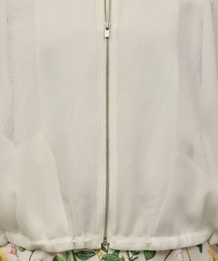 GRACE CONTINENTAL ノーカラーカラミブルゾン ホワイト