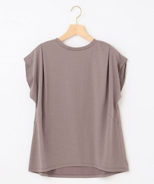 組曲 GIZAプレーティング天竺フレンチスリーブ Tシャツ モカブラウン系