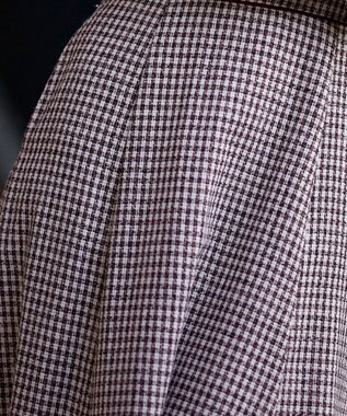 Tiaclasse L 【洗える】ツイード配色フレアワンピース ピンク