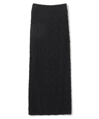 uncrave 【洗濯機洗い可】ストレッチレース スカート（uncrave WHITE） ブラック