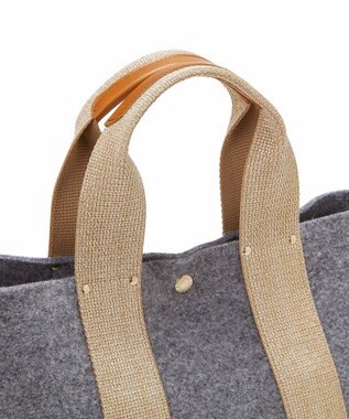 TOPKAPI 【TREASURE TOPKAPI】イタリアンフェルト ラメテープ トートバッグ 2023 グレー