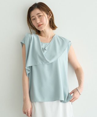 YECCA VECCA ドレープブラウス