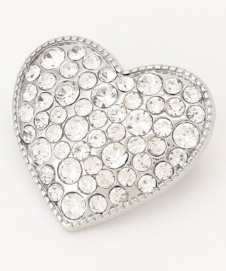 組曲 【人気につき再販決定！】ハートストーンブローチ シルバー系