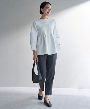 UNFILO マイビューティ テーパードパンツ チャコール