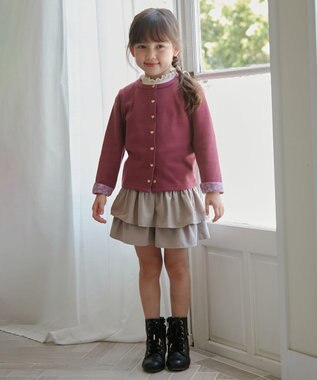 ANY KIDS テレコハイネック長袖Tシャツ エクリュ