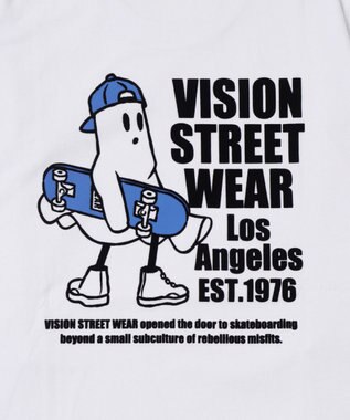 WEGO 【ユニセックス着用ITEM】別注VISIONゴーストスケータープリントT（LS） ホワイト