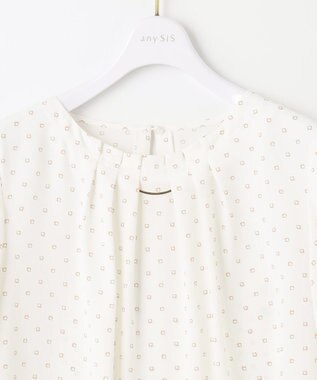 ANY SIS 【洗える】フロントタック ブラウス オフベース
