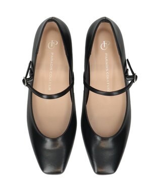 Bridget Birkin 【PARADIS COULEUR】スクエアトウビジューレーンパンプス ブラック