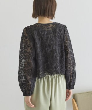 AMERICAN HOLIC 【前後2WAY】シアーレースブラウス Black