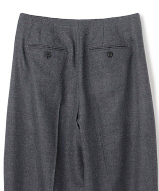 BEIGE， TERNES / 変形タックウールワイドパンツ Md.Gray