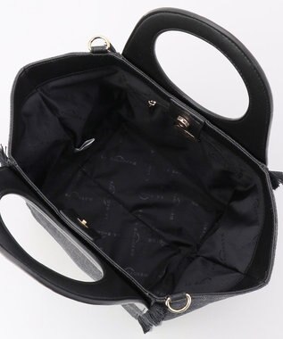 LA BAGAGERIE フリンジデニムバッグ Sサイズ ブラック