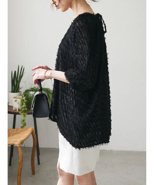 Green Parks AnriettMusee カットジャガードタックブラウス Black