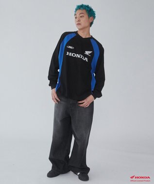 WEGO 【ユニセックス着用ITEM】別注HondaグラフィックT（LS） ブラック