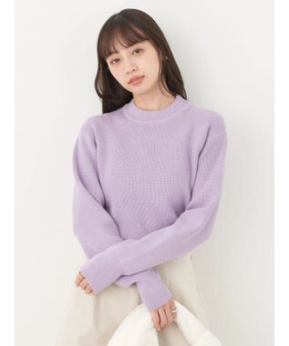 earth music&ecology アンチピリングハイネックプルオーバー Lavender