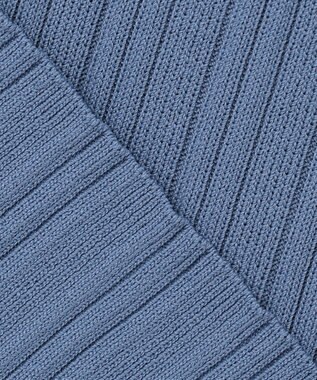 ICB L 【新色追加・洗える】シンセティックハイゲージ 5分袖リブニット スマルトブルー系