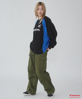 WEGO 【ユニセックス着用ITEM】別注HondaグラフィックT（LS） ブラック