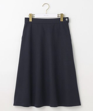 ANY SIS L ビューティサーモ2WAYストレッチ フレアスカート ネイビー