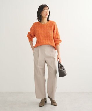 Green Parks テープヤーンニットプルオーバー Orange