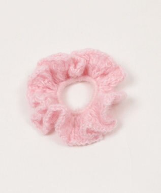 WEGO Lヘムフリルニットシュシュ ライトピンク