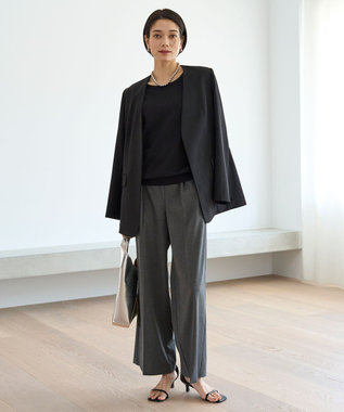 UNFILO 【新色追加】イージーワイドパンツ グレンチェック