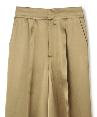 uncrave アセテートヴィンテージサテン ワイドパンツ カーキベージュ