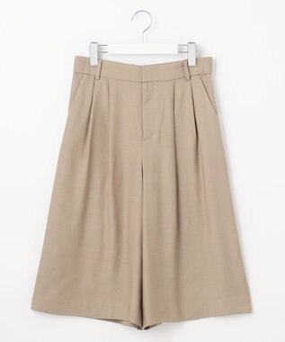 自由区 【XSサイズ～/洗える/セット可】キュプラリネンシャンタン ショートパンツ ベージュ系