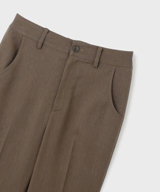 GRACE CONTINENTAL リネンサテンフレアパンツ ブラウン