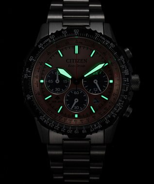 CITIZEN 【40mmケース クロノグラフ】電池交換不要 航空計算尺機能搭載モデル CA4664-60X シルバー