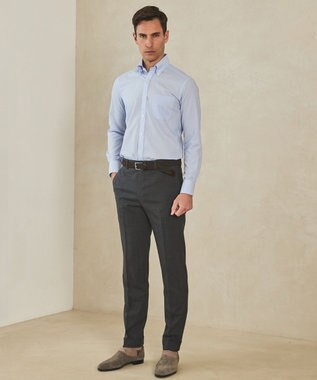 GOTAIRIKU セットアップ対応【ロングセラー】ウォッシャブル サマーウール100％パンツ(ノータック)26年モデル ライトグレー系