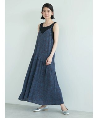 AMERICAN HOLIC ティアードギャザーキャミワンピース Blue