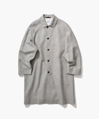 ATON LINEN WOOL TWILL | バルマカーンコート - UNISEX LIGHT GRAY