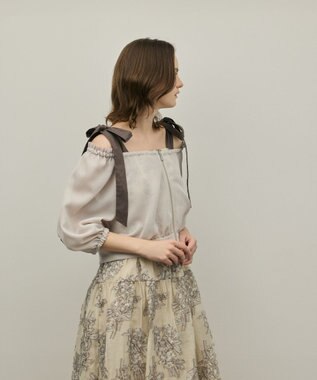 GRACE CONTINENTAL カラミ2wayジャケット ベージュ