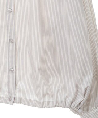 Green Parks イージーケア裾ドロストシャツ Gray