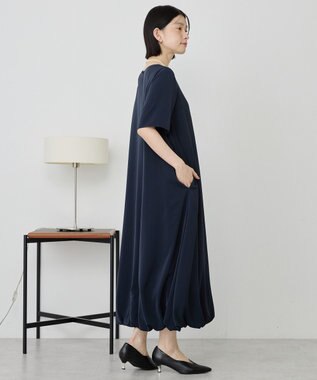 AMERICAN HOLIC 【イージーケア】バルーンワンピース Navy
