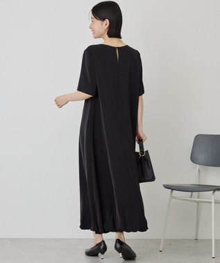 AMERICAN HOLIC 【イージーケア】バルーンワンピース Black