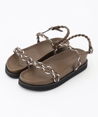 ICB コード編みサンダル ダークブラウン系