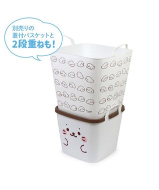 Mother garden しろたん いっぱい柄 マルチバスケット -