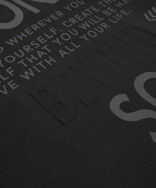 WEGO エンボスグラフィックT(LS) ブラック