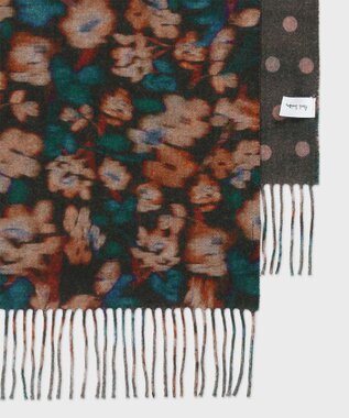 Paul Smith Tea Floral リバーシブル スカーフ ブラック