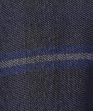 J.PRESS LADIES L 【洗える】テトロンレーヨン/ウール milledタータン ワンピース ネイビーチェック系