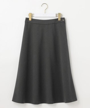 ANY SIS 【セットアップ対応】ビューティーツイルストレッチ フレアスカート チャコール