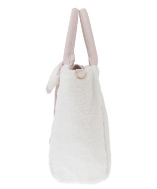 Maison de FLEUR スカーフ付きボア2WayMトートバッグ Pink Beige