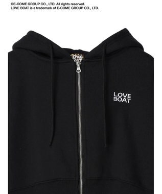 Green Parks ■別注　ＬＯＶＥ　ＢＯＡＴ　ショートＺＩＰパーカー Black