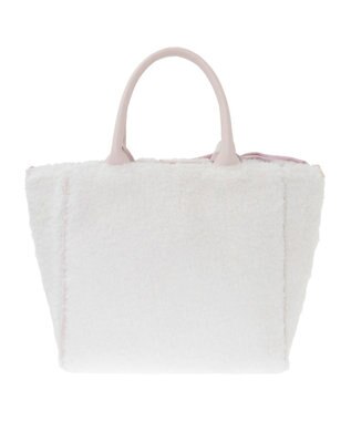 Maison de FLEUR スカーフ付きボア2WayMトートバッグ Pink Beige