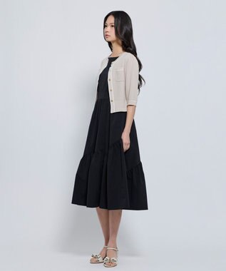 TOCCA HONEYCOMB MESH KNIT カーディガン ベージュ系