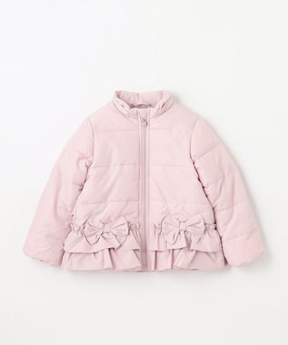 ANY KIDS 【洗濯機OK】中綿リボンコート ピンク