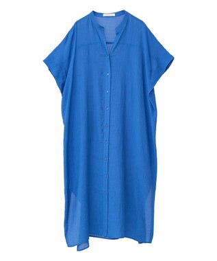 Green Parks 半袖シアーシャツワンピース Off White