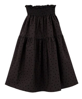 earth music&ecology ウエストシャーリングティアードスカート Black